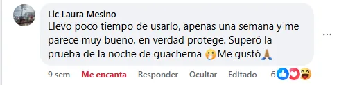 Captura de un comentario de un cliente sobre Save a Playa.