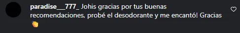 Captura de un comentario de un cliente sobre Save a Playa.