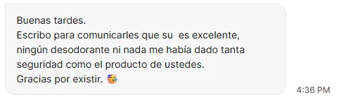 Captura de un comentario de un cliente sobre Save a Playa.