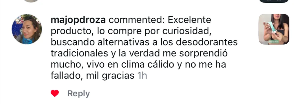 Captura de un comentario de un cliente sobre Save a Playa.