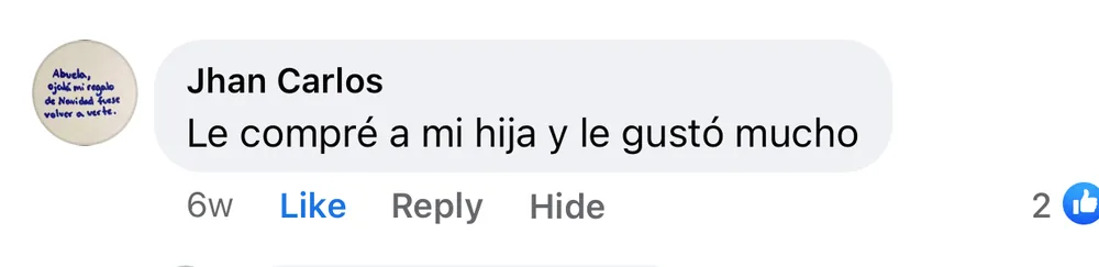 Captura de un comentario de un cliente sobre Save a Playa.