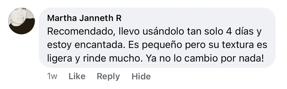 Captura de un comentario de un cliente sobre Save a Playa.