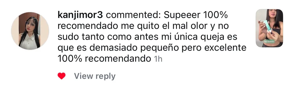 Captura de un comentario de un cliente sobre Save a Playa.
