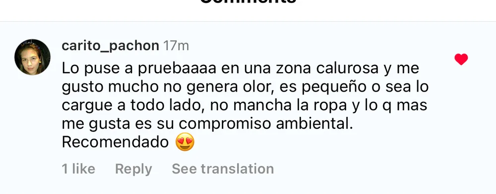 Captura de un comentario de un cliente sobre Save a Playa.