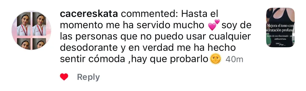 Captura de un comentario de un cliente sobre Save a Playa.