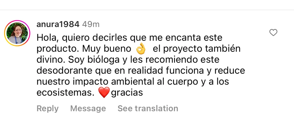 Captura de un comentario de un cliente sobre Save a Playa.