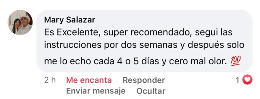 Captura de un comentario de un cliente sobre Save a Playa.