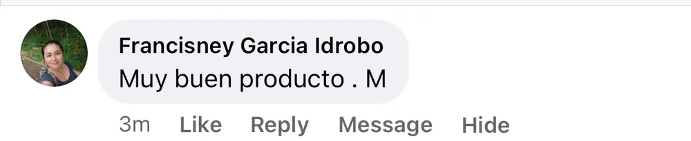 Captura de un comentario de un cliente sobre Save a Playa.