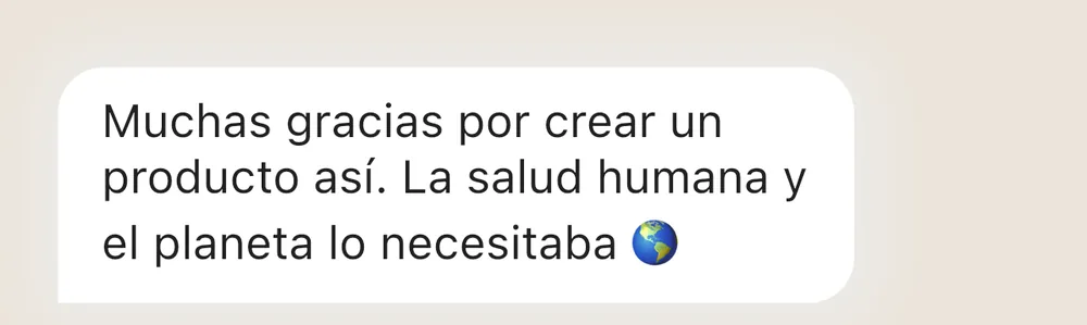 Captura de un comentario de un cliente sobre Save a Playa.