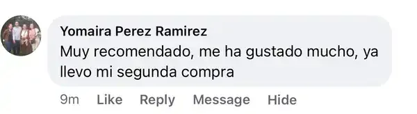 Captura de un comentario de un cliente sobre Save a Playa.