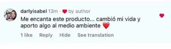 Captura de un comentario de un cliente sobre Save a Playa.