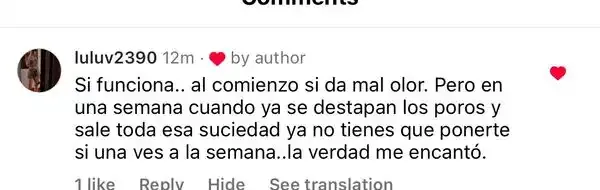 Captura de un comentario de un cliente sobre Save a Playa.