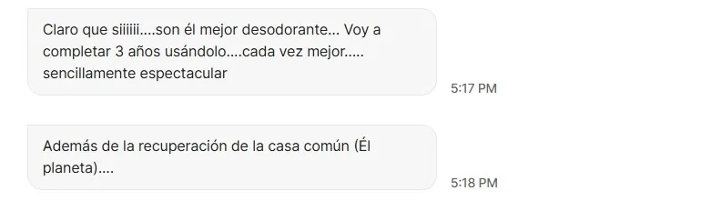 Captura de un comentario de un cliente sobre Save a Playa.